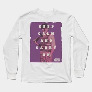 keep calm and carry on purple henry golding Long Sleeve T-Shirt